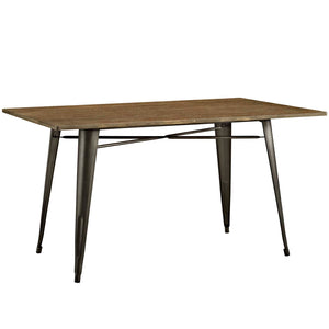 ModwayModway Alacrity 59" Rectangle Wood Dining Table EEI-2034 EEI-2034-BRN- BetterPatio.com