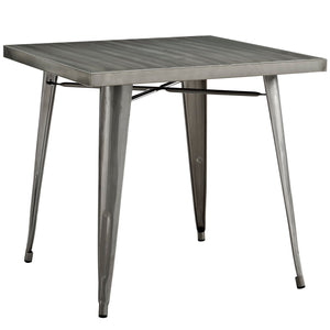 ModwayModway Alacrity Square Metal Dining Table EEI-2035 EEI-2035-GME- BetterPatio.com