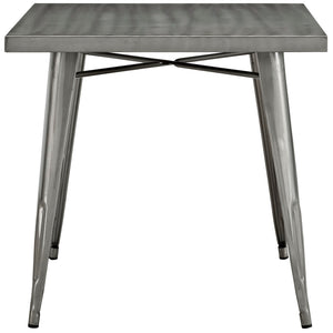 ModwayModway Alacrity Square Metal Dining Table EEI-2035 EEI-2035-GME- BetterPatio.com