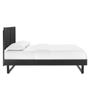 ModwayModway Alana Full Wood Platform Bed With Angular Frame MOD-6616 MOD-6616-BLK- BetterPatio.com