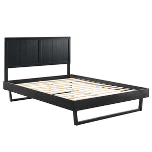 ModwayModway Alana Full Wood Platform Bed With Angular Frame MOD-6616 MOD-6616-BLK- BetterPatio.com