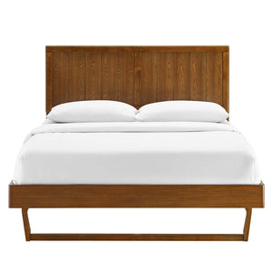 ModwayModway Alana Full Wood Platform Bed With Angular Frame MOD-6616 MOD-6616-WAL- BetterPatio.com