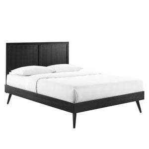 ModwayModway Alana Full Wood Platform Bed With Splayed Legs MOD-6619 MOD-6619-BLK- BetterPatio.com