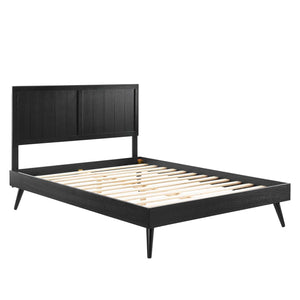 ModwayModway Alana Full Wood Platform Bed With Splayed Legs MOD-6619 MOD-6619-BLK- BetterPatio.com