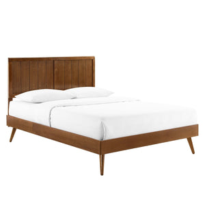 ModwayModway Alana Full Wood Platform Bed With Splayed Legs MOD-6619 MOD-6619-WAL- BetterPatio.com