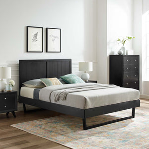 ModwayModway Alana King Wood Platform Bed With Angular Frame MOD-6617 MOD-6617-BLK- BetterPatio.com