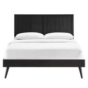 ModwayModway Alana King Wood Platform Bed With Splayed Legs MOD-6620 MOD-6620-BLK- BetterPatio.com