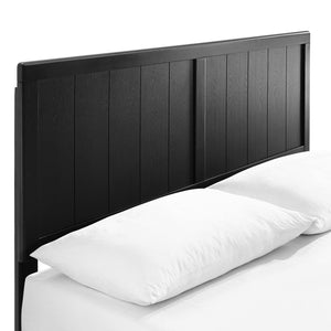 ModwayModway Alana King Wood Platform Bed With Splayed Legs MOD-6620 MOD-6620-BLK- BetterPatio.com