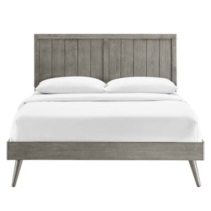 ModwayModway Alana King Wood Platform Bed With Splayed Legs MOD-6620 MOD-6620-GRY- BetterPatio.com