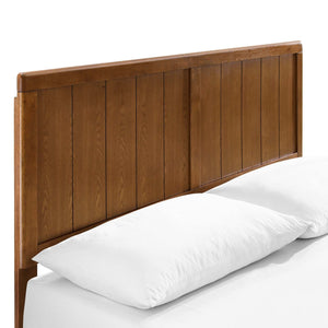 ModwayModway Alana King Wood Platform Bed With Splayed Legs MOD-6620 MOD-6620-WAL- BetterPatio.com