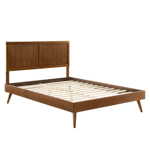 ModwayModway Alana Queen Wood Platform Bed With Splayed Legs MOD-6379 MOD-6379-WAL- BetterPatio.com