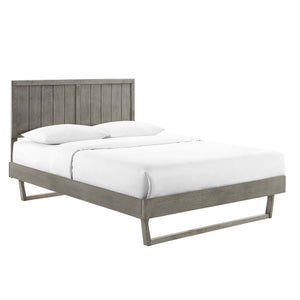 ModwayModway Alana Twin Wood Platform Bed With Angular Frame MOD-6618 MOD-6618-GRY- BetterPatio.com