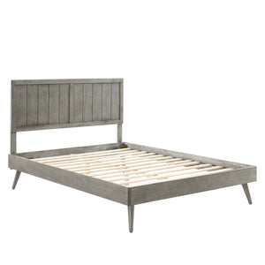 ModwayModway Alana Twin Wood Platform Bed With Splayed Legs MOD-6621 MOD-6621-GRY- BetterPatio.com