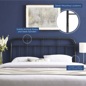 ModwayModway Alessia Full Metal Headboard MOD-6161 MOD-6161-BLK- BetterPatio.com