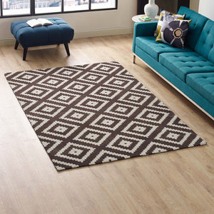 ModwayModway Alika Abstract Diamond Trellis 5x8 Area Rug R-1004-58 R-1004F-58- BetterPatio.com