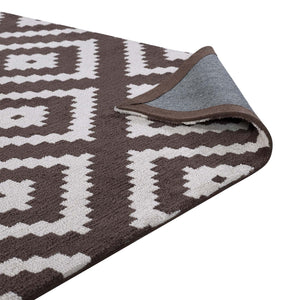 ModwayModway Alika Abstract Diamond Trellis 5x8 Area Rug R-1004-58 R-1004F-58- BetterPatio.com