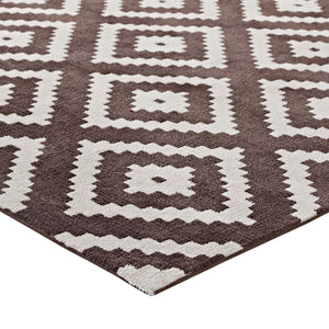 ModwayModway Alika Abstract Diamond Trellis 5x8 Area Rug R-1004-58 R-1004F-58- BetterPatio.com