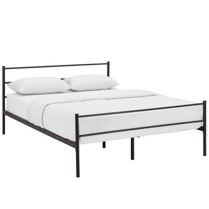 ModwayModway Alina Full Platform Bed Frame MOD-5552 MOD-5552-BRN-SET- BetterPatio.com