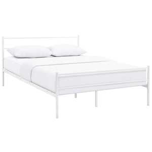 ModwayModway Alina Queen Platform Bed Frame MOD-5553 MOD-5553-WHI-SET- BetterPatio.com