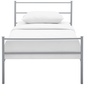 ModwayModway Alina Twin Platform Bed Frame MOD-5551 MOD-5551-GRY-SET- BetterPatio.com