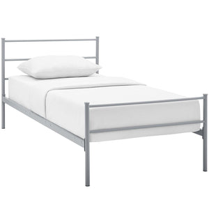 ModwayModway Alina Twin Platform Bed Frame MOD-5551 MOD-5551-GRY-SET- BetterPatio.com