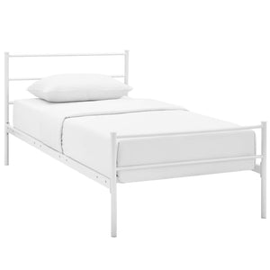 ModwayModway Alina Twin Platform Bed Frame MOD-5551 MOD-5551-WHI-SET- BetterPatio.com