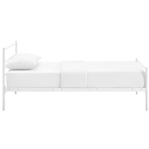 ModwayModway Alina Twin Platform Bed Frame MOD-5551 MOD-5551-WHI-SET- BetterPatio.com