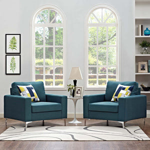 ModwayModway Allure 2 Piece Armchair Set EEI-2986 EEI-2986-BLU-SET- BetterPatio.com