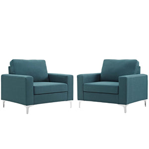 ModwayModway Allure 2 Piece Armchair Set EEI-2986 EEI-2986-BLU-SET- BetterPatio.com