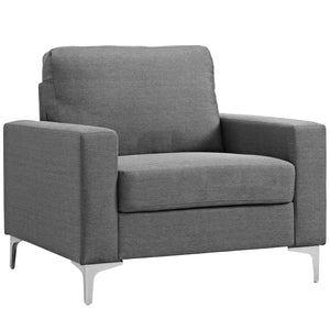 ModwayModway Allure 2 Piece Armchair Set EEI-2986 EEI-2986-GRY-SET- BetterPatio.com