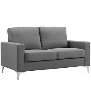 ModwayModway Allure 2 Piece Sofa and Armchair Set EEI-2984 EEI-2984-GRY-SET- BetterPatio.com