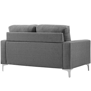 ModwayModway Allure 3 Piece Sofa and Armchair Set EEI-2985 EEI-2985-GRY-SET- BetterPatio.com