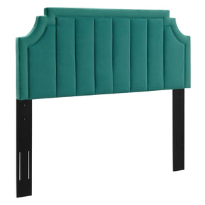 ModwayModway Alyona Channel Tufted Performance Velvet King/California Headboard MOD-6348 MOD-6348-TEA- BetterPatio.com