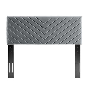 ModwayModway Alyson Angular Channel Tufted Performance Velvet Full / Queen Headboard MOD-6144 MOD-6144-CHA- BetterPatio.com