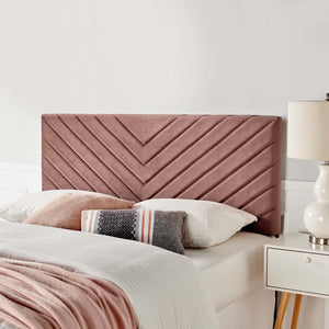 ModwayModway Alyson Angular Channel Tufted Performance Velvet Full / Queen Headboard MOD-6144 MOD-6144-DUS- BetterPatio.com