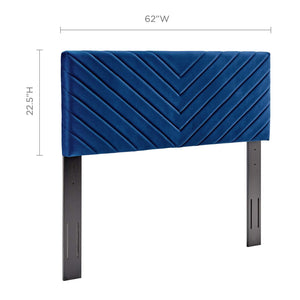 ModwayModway Alyson Angular Channel Tufted Performance Velvet Full / Queen Headboard MOD-6144 MOD-6144-NAV- BetterPatio.com