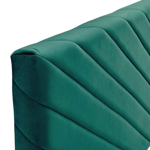 ModwayModway Alyson Angular Channel Tufted Performance Velvet Full / Queen Headboard MOD-6144 MOD-6144-TEA- BetterPatio.com