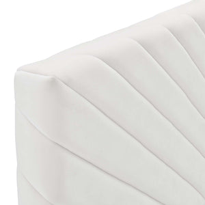 ModwayModway Alyson Angular Channel Tufted Performance Velvet Full / Queen Headboard MOD-6144 MOD-6144-WHI- BetterPatio.com