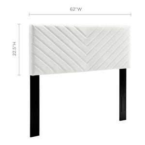 ModwayModway Alyson Angular Channel Tufted Performance Velvet Full / Queen Headboard MOD-6144 MOD-6144-WHI- BetterPatio.com