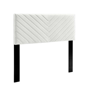 ModwayModway Alyson Angular Channel Tufted Performance Velvet Full / Queen Headboard MOD-6144 MOD-6144-WHI- BetterPatio.com