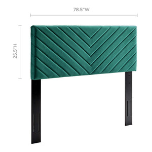 ModwayModway Alyson Angular Channel Tufted Performance Velvet King / California King Headboard MOD-6145 MOD-6145-TEA- BetterPatio.com