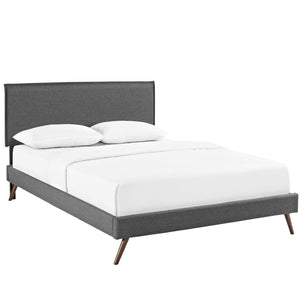 ModwayModway Amaris Full Fabric Platform Bed with Round Splayed Legs MOD-5903 MOD-5903-GRY- BetterPatio.com