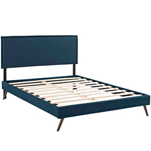 ModwayModway Amaris Queen Fabric Platform Bed with Round Splayed Legs MOD-5904 MOD-5904-AZU- BetterPatio.com