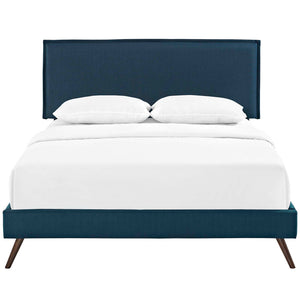 ModwayModway Amaris Queen Fabric Platform Bed with Round Splayed Legs MOD-5904 MOD-5904-AZU- BetterPatio.com