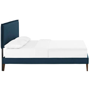 ModwayModway Amaris Queen Fabric Platform Bed with Squared Tapered Legs MOD-5908 MOD-5908-AZU- BetterPatio.com