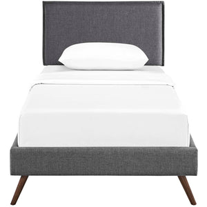 ModwayModway Amaris Twin Fabric Platform Bed with Round Splayed Legs MOD-5902 MOD-5902-GRY- BetterPatio.com