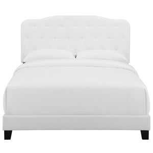 ModwayModway Amelia Twin Upholstered Fabric Bed MOD-5838 MOD-5838-WHI- BetterPatio.com