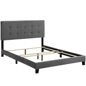 ModwayModway Amira King Performance Velvet Bed MOD-5871 MOD-5871-GRY- BetterPatio.com