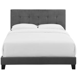 ModwayModway Amira King Performance Velvet Bed MOD-5871 MOD-5871-GRY- BetterPatio.com