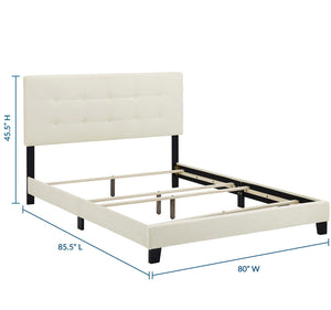 ModwayModway Amira King Performance Velvet Bed MOD-5871 MOD-5871-IVO- BetterPatio.com